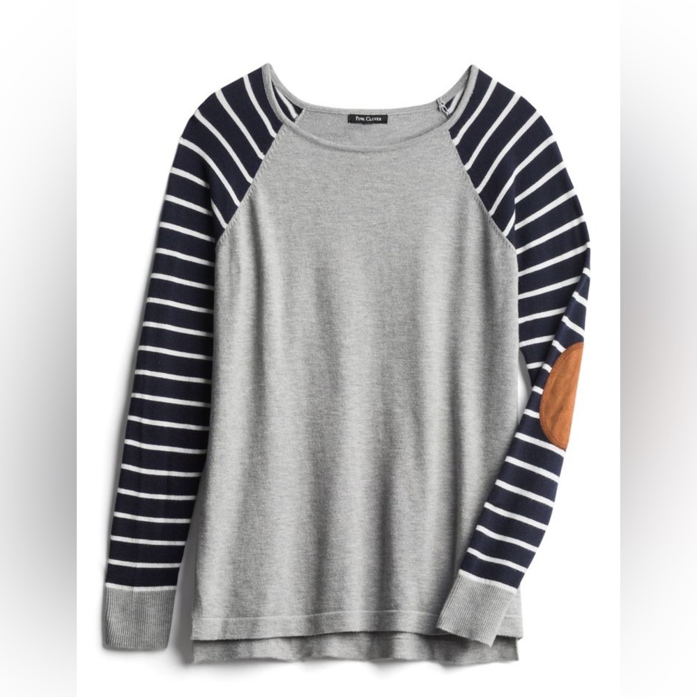 Pink Clover Jayden Elbow patch sweater